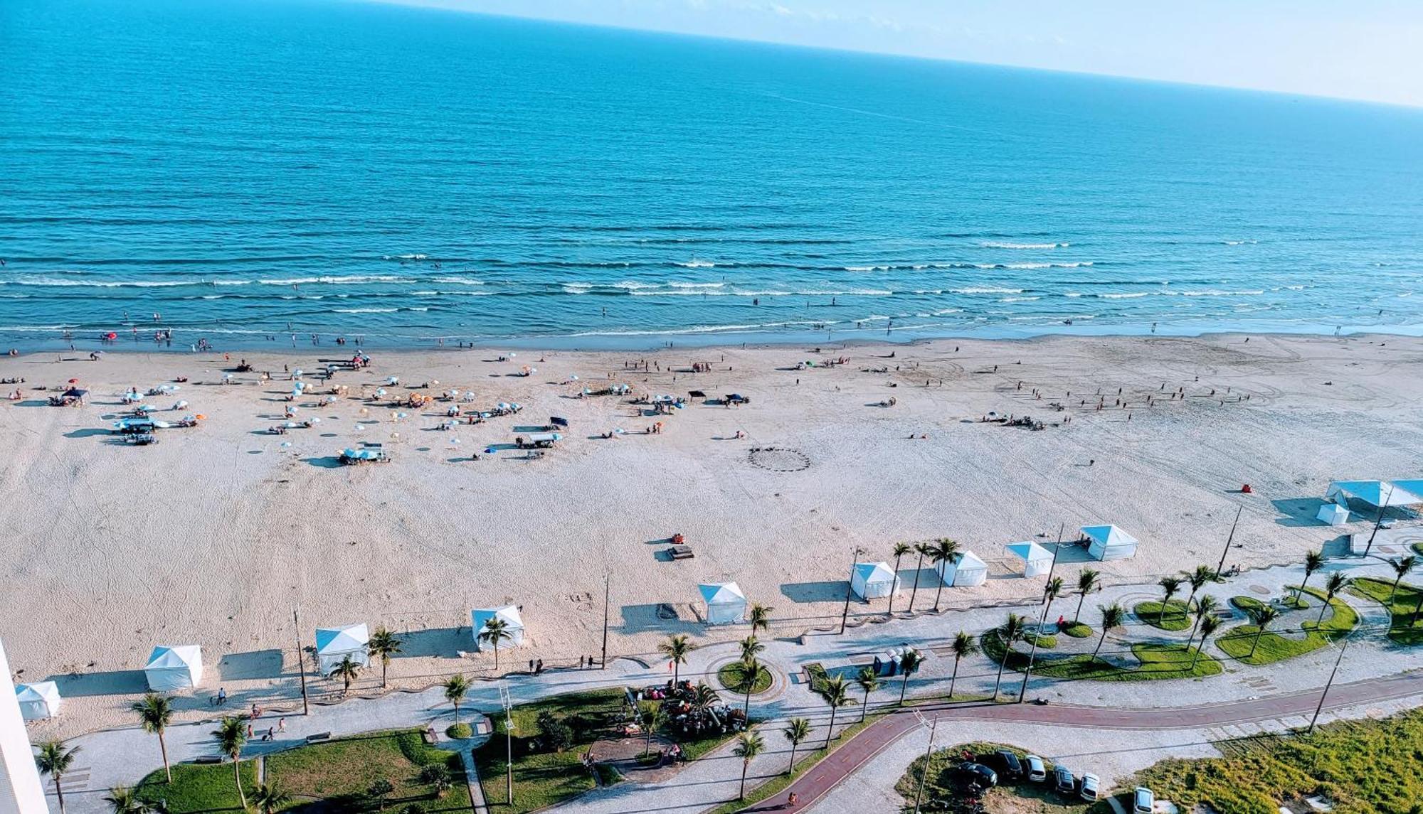 Apartamento Para Relaxar De Frente A Praia Praia Grande  Esterno foto